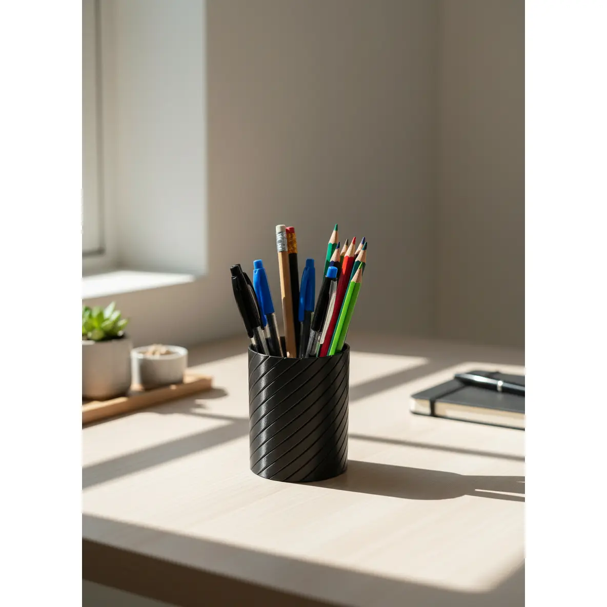 Helix Pattern Pencil Pot