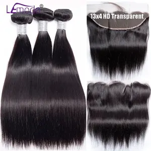 Straight Bundles with HD Transparent Lace Frontal