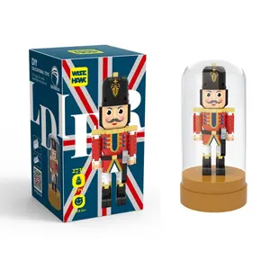 Cartoon Building Block Toy Set, Creative Granule Assembly Kit for Kids & Adults, Mini Nutcracker Micro Blocks, Christmas Decoration