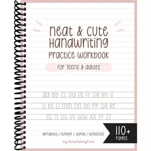 Neat and Cute Handwriting practice Workbook for adults and Teens: Improve your handwriting skill & Practice with Monoline lettering Practice Page, ... worksheet for adults, My Chewycake font