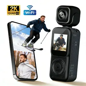 2K Dual Lens Vlogging Camera, 8x Zoom Body Camera with 1.54" IPS Screen, Portable Handheld Action Camera for YouTube, Sports, Live Streaming, Gift for Men