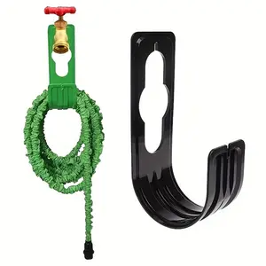 Household wall hanging garden telescopic water pipe storage rack ABS hook gardening tool faucet hook garden finishing
