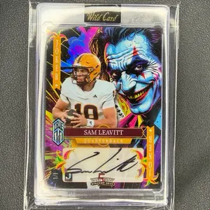 2025 Wild Card Jokers Wild Breakers Brick Sam Leavitt Quarterback Signed Trading Card 1/1 Auto