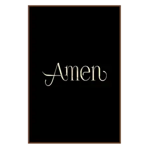 Amen Black - Smard Black Wall Art Print/ Canvas for Home /Office Decor
