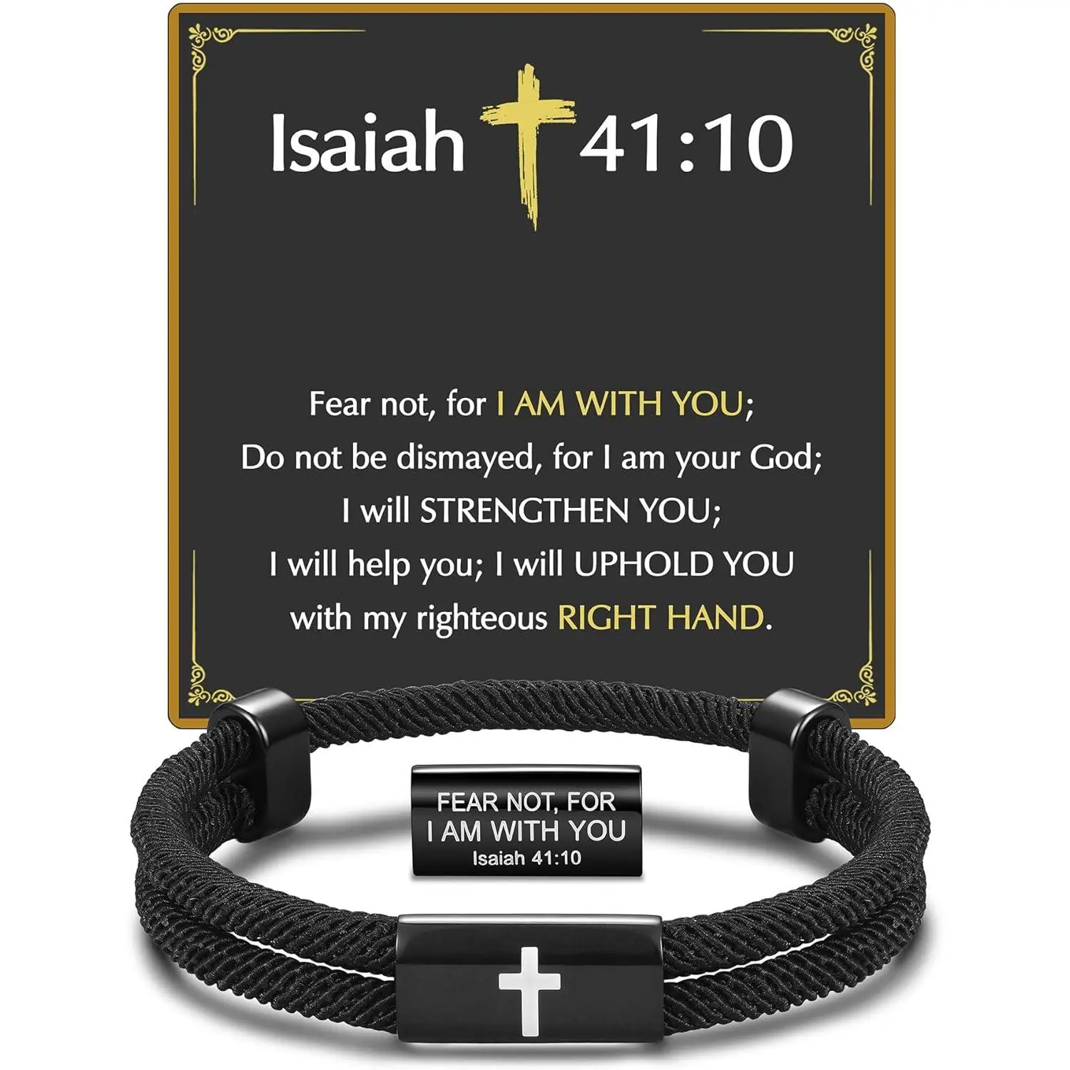 Bracelets for Boys Men Graduation Confirmation First Communion Christian Baptism Religious Catholic Gifts