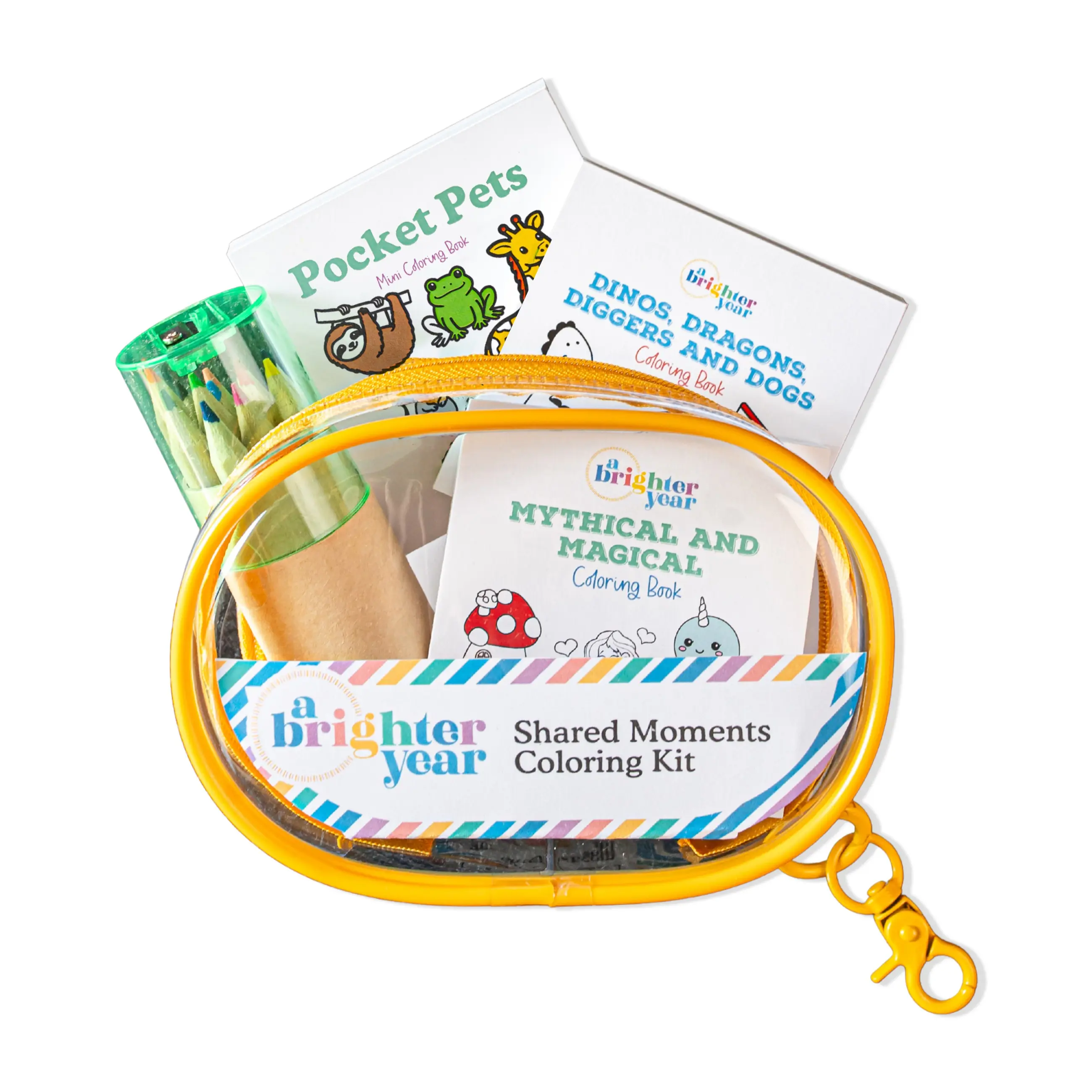 Build Your Own Coloring Kit - Mini Coloring Books, Mini Colored Pencils or Mini Markers, Keychain Zip Pouch