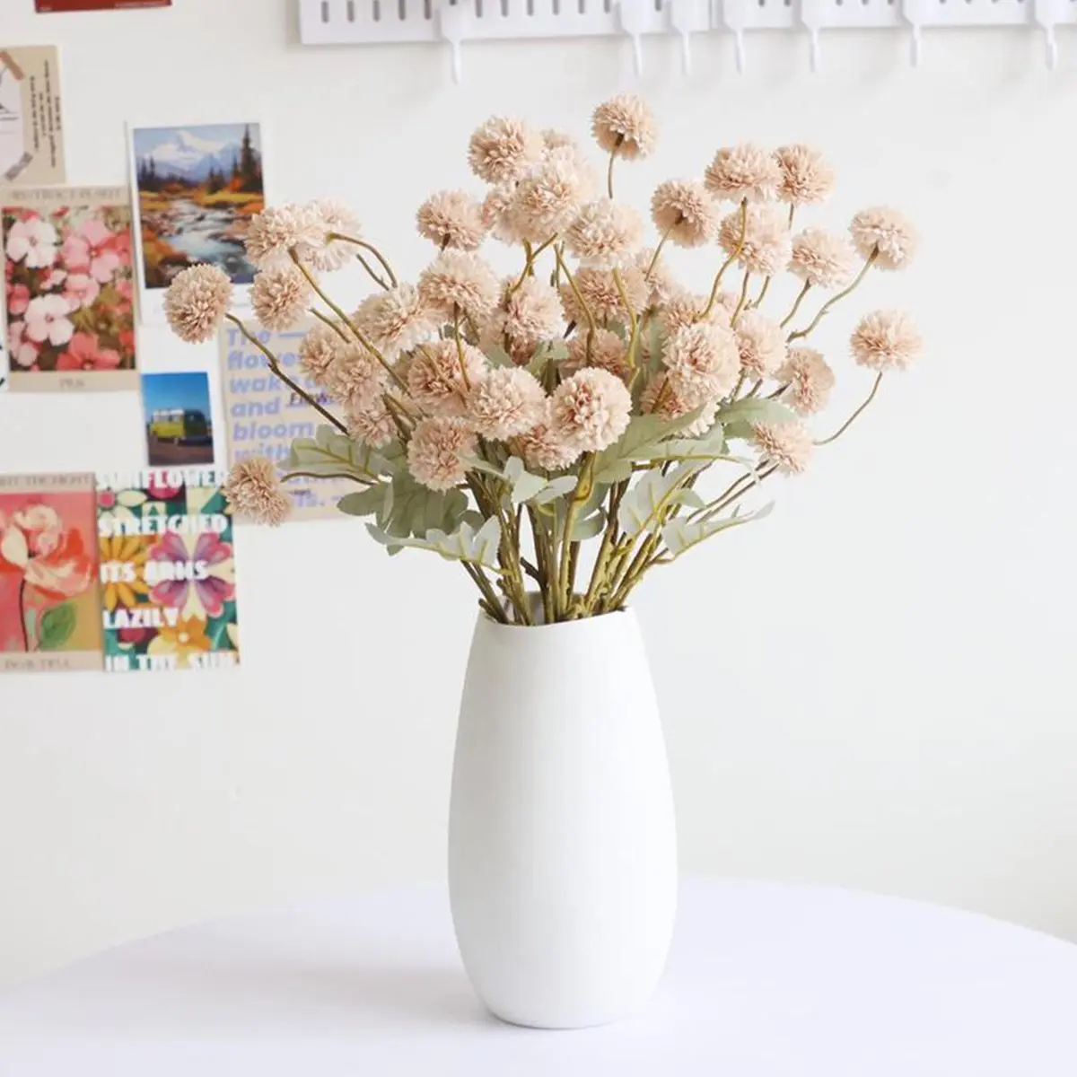 Simulation of dandelion bouquet, vaseless simulation bouquet, home garden, room decoration, party and wedding decoration flowers for home, graduation season, holiday home decoration items, household items (3-piece set)