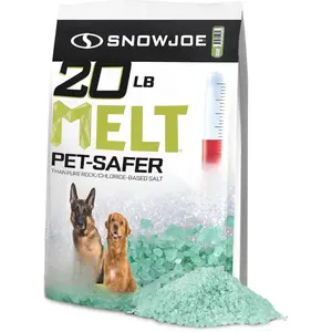 Snow Joe Pet-Safer Ice Melt Blend 20 Pounds MELT20PET CMA Formula Long Lasting Non Tracking for Concrete Sidewalks