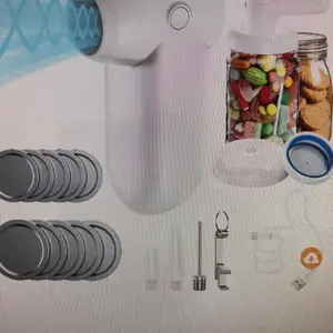 Mason Jar Vacuum Sealer Kit Portable Cordless Electric Mason Jar Vacuum Sealing Machine Food Preservation Seal Clip