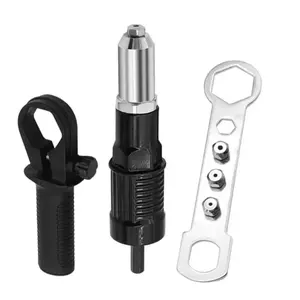 Quick & Easy Rivet Pulling Drill Bit Adapter with Hex Shaft Professional Rivet Gun Adapter,2.4/3.2/4.0/4.8mm,Cordless Rivet Gun Tool