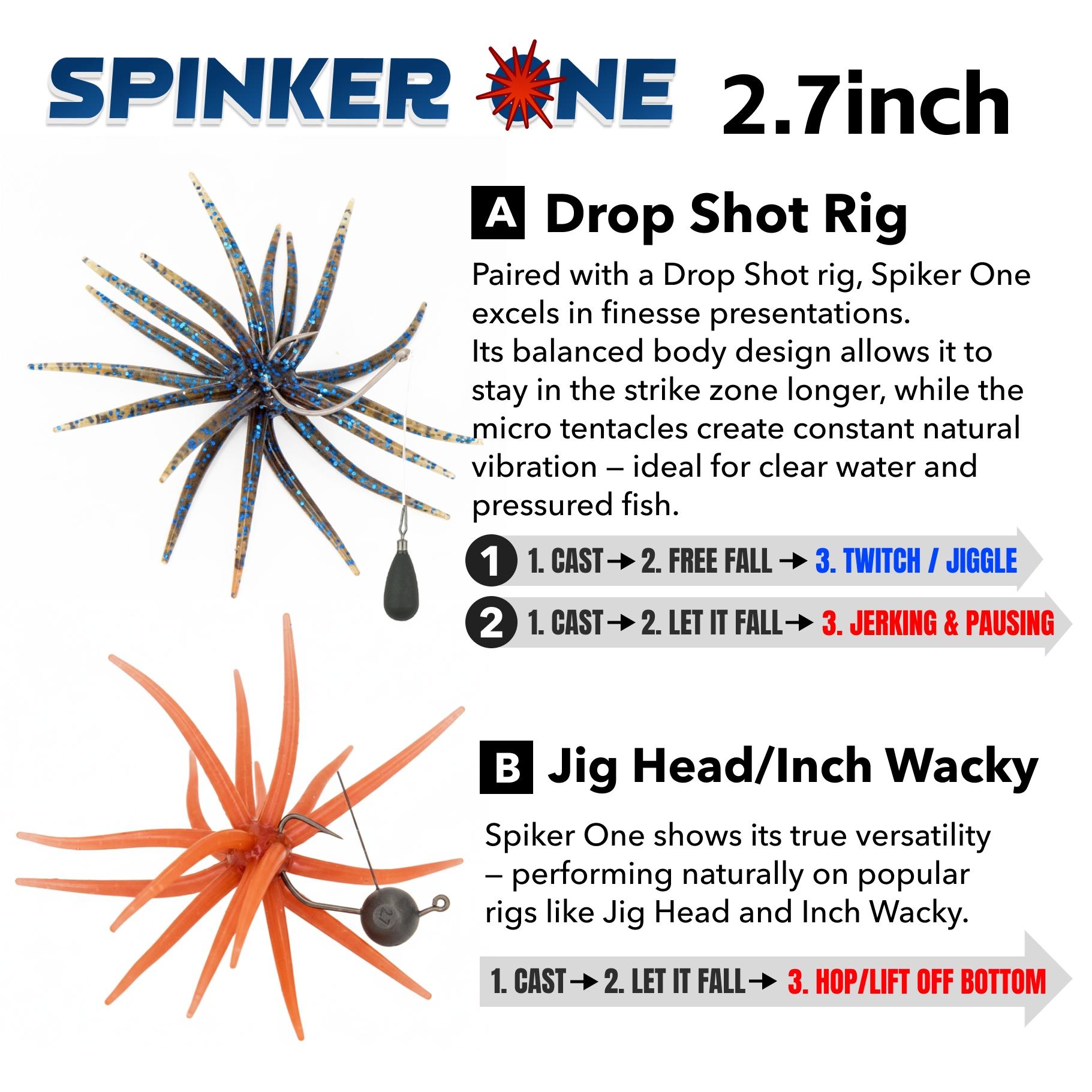 Tentacle Creature Lure, Japanese Style Soft Plastic Baits for Bass Fishing - for Drop Shot, Wacky Rig/Neko Rig and Finesse, Slow Sinking, Soft Bait by Velrifya Tentacle Creature Lure, Japanese Style Soft Plastic Baits for Bass Fishing - for Drop Shot, Wacky Rig/Neko Rig and Finesse, Slow Sinking, Soft Bait by Velrifya