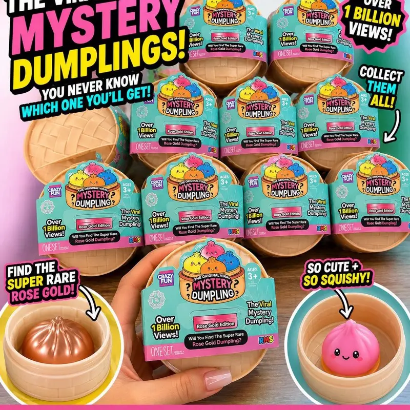 RMS Mystery Dumpling Cupcake & Rose Gold Edition | Slow Rise Squishy Collectible