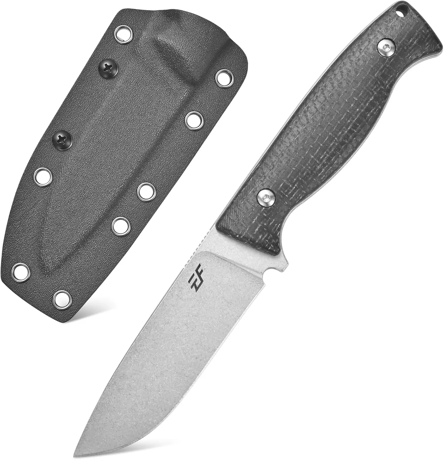 Eafengrow EF165 Fixed Blade Knife DC53 Tool Steel Micarta Handle Full Tang EDC Outdoor Camping Utility Knife with Kydex Sheath