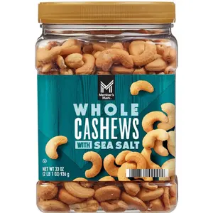 Roasted Whole Cashews With Sea Salt, 33oz.