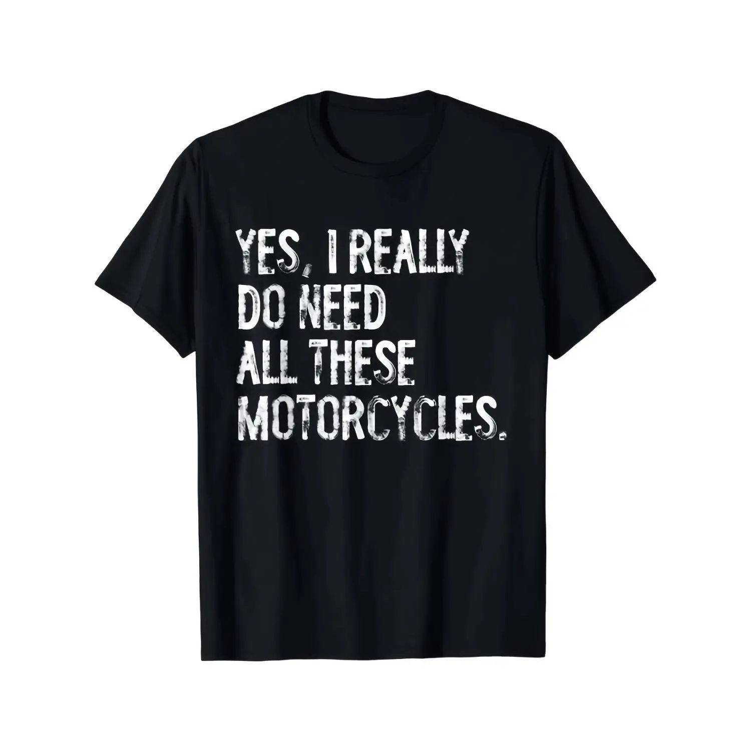 Menswear Short-Sleeve Round Neck Casual Top - Essential Motorcycle Humor Graphic Print T-Shirt, Comfortable Garage Gift Tee for All Seasons Outdoor Use