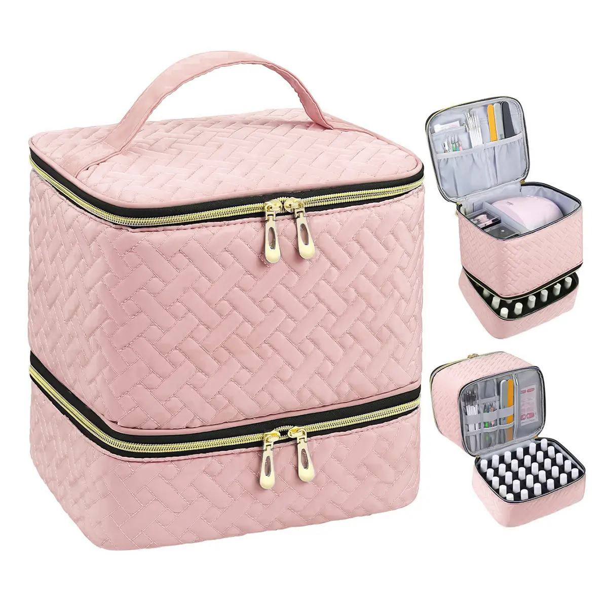 Bamboo patterned pink cotton