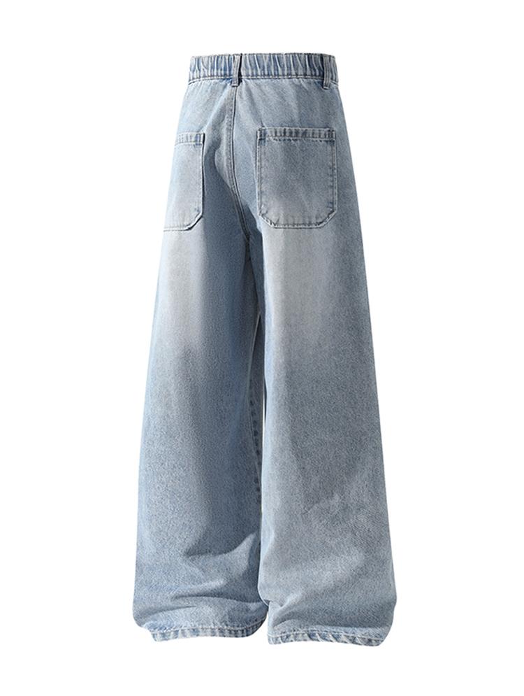4-pack men’s jeans for autumn/winter, high cotton gradient straight-leg jeans, retro street style versatile, everyday commuting pants for men