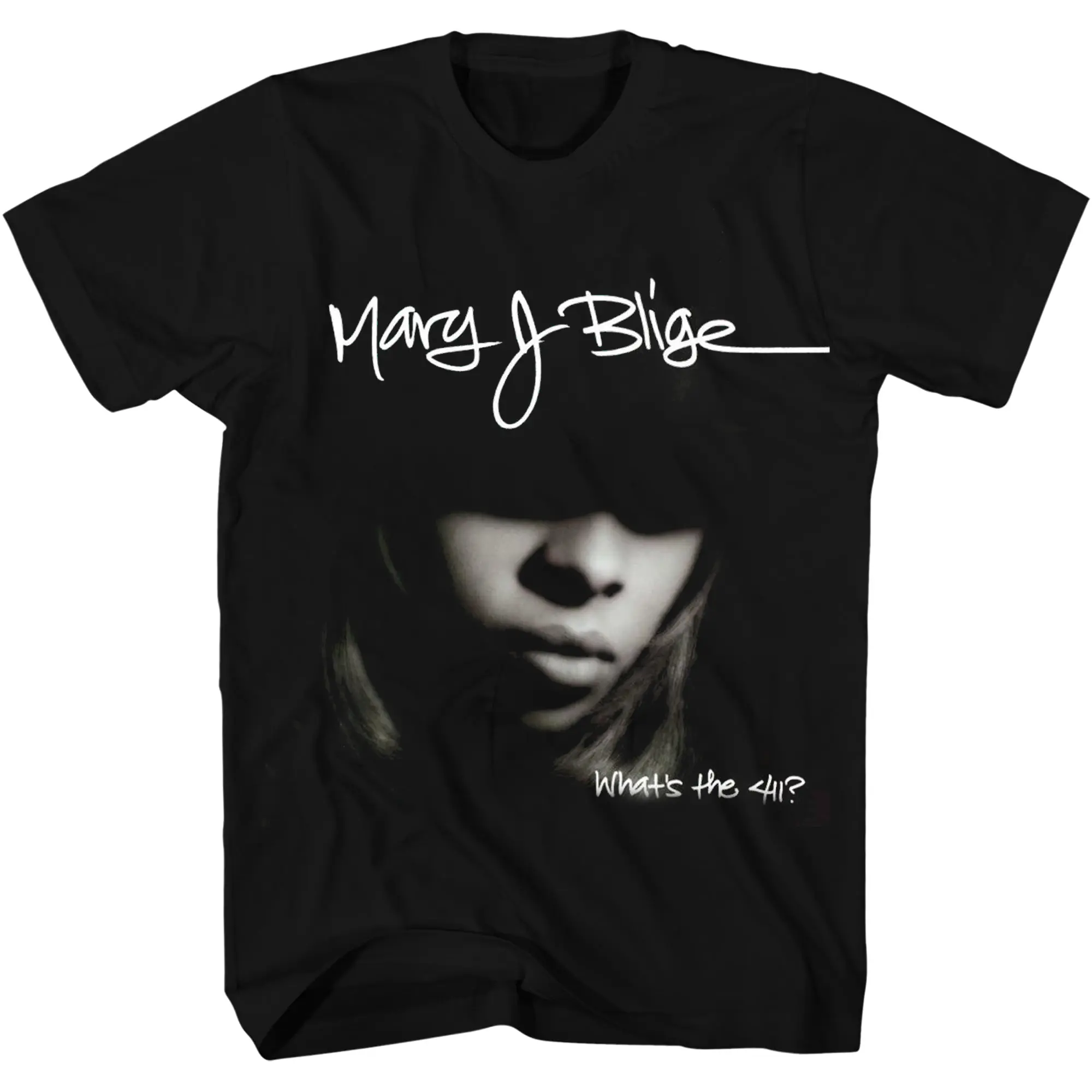 Mary J Blige Shirt Whats The 411 Album Vintage R&B Graphic Tee Cotton Top HY4324