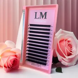 Individual Lash Extensions  Matte Black Soft Easy Fanning Volume Lashes For Lash Artist Professional Use 8-15mm 13-19mm