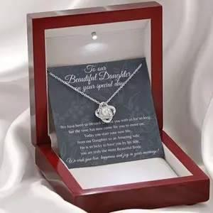 To Our Daughter Wedding Day Gift, To Bride From Mom Dad, Parents To Bride Gift, Bride Necklace Gift From Parents, Daughter wedding, Anniversary Gift, Necklace Jewelry With Message Card & Box