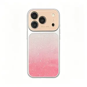 (Case & Nova.) Gradient Glitter Sparkle Phone Case with Large Lens Window, Compatible with iPhone 17 Pro Max, 16, 15, 14, 13, 12, Shockproof Electroplated Protective Cover