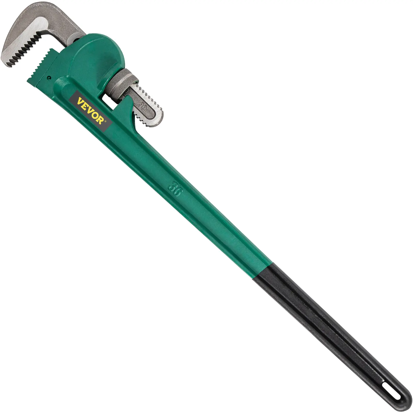 VEVOR 36-Inch Aluminum Straight Pipe Wrench Ideal for 2" to 3-1/2" Pipe Adjustable Plumbing Pipe Wrench Heavy Duty 5" Jaw capacity Plumbers Pliers Tool