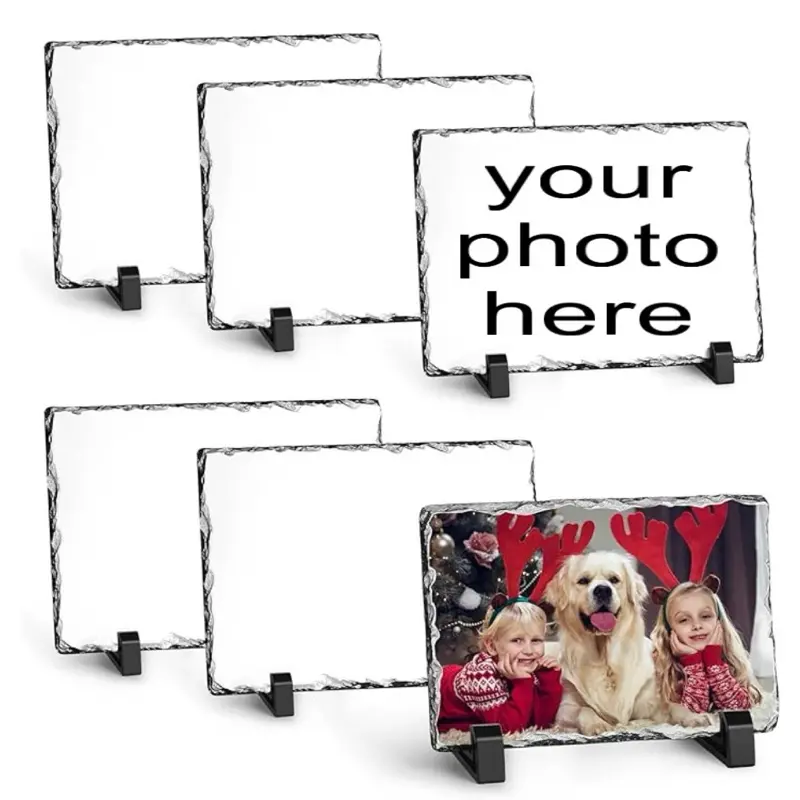 Placa de Sublimación para Fotos y Diseños Personalizados con Soporte Incluido