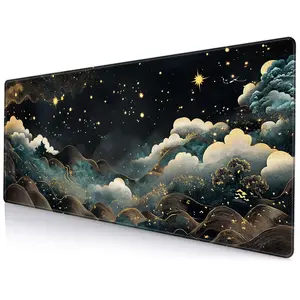 Starry Sky Pattern Extended Mouse Pad, 1 Count Rectangle Large Gaming Mouse Pad, Non-slip Personalized Mouse Pad for Home Office