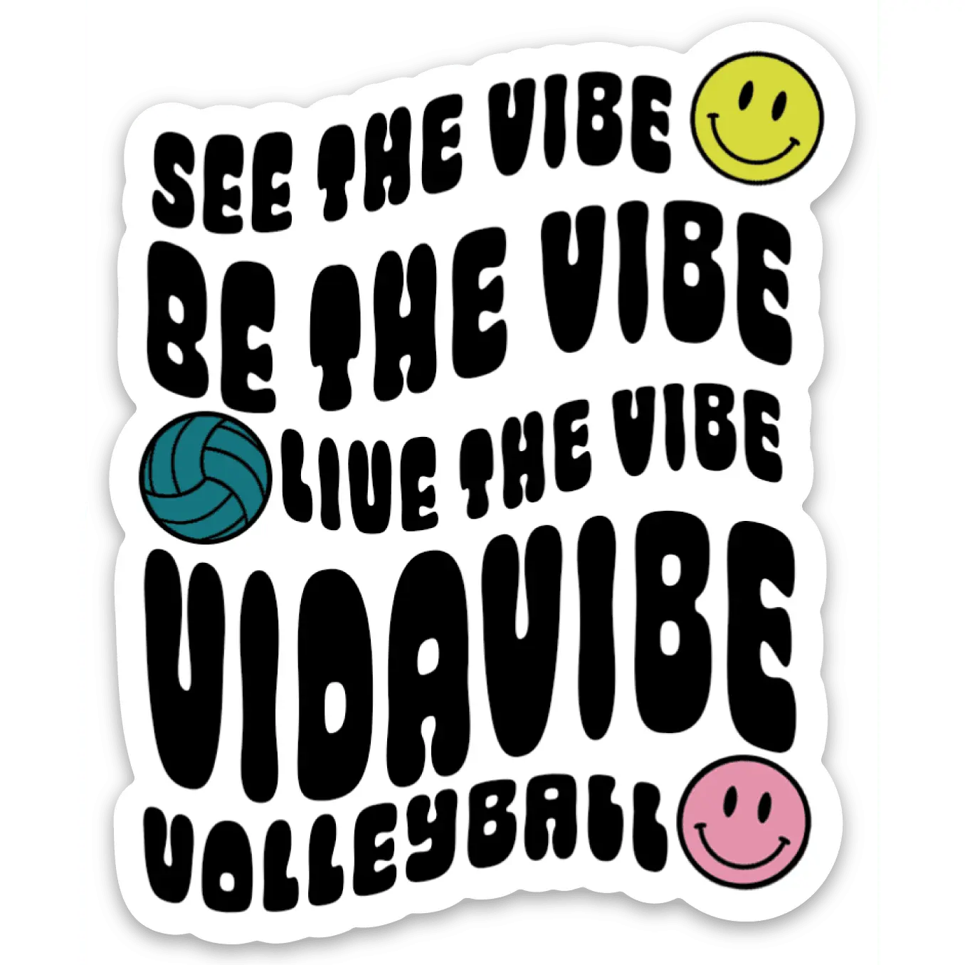 Be The Vibe Volleyball Sticker