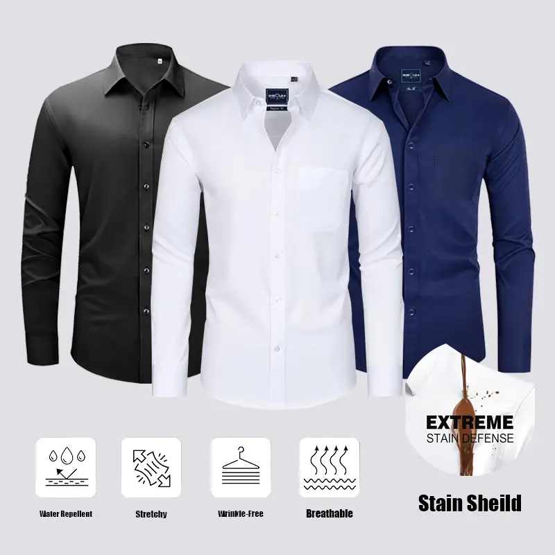 3-Pack Alimens & Gentle Stain Sheild Dress Shirts for Men Slim Fit Mens Dress Shirts Long Sleeve Button Down Shirt Men Shirts outdoorfun Menswear Top 3-Pack Alimens & Gentle Stain Sheild Dress Shirts for Men Slim Fit Mens Dress Shirts Long Sleeve Button Down Shirt Men Shirts outdoorfun Menswear Top