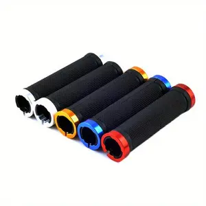 Bicycle Rubber Grips MTB Alloy Lock Bilateral Lock Handlebar Grips Anti Slip Cycling Handlebar Sleeve BMX Bicycle Accessories