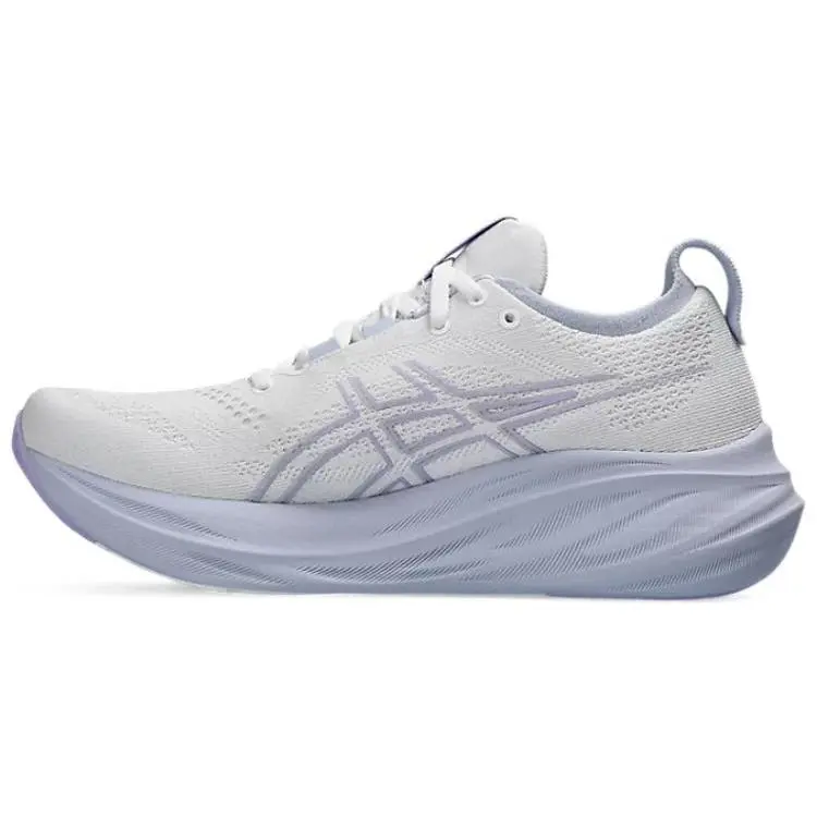 ASICS Gel Nimbus 26 Women's Casual Trainers - White, Laced, Trainer Look, Casual Wear, Female Size, Style 1012B601-100, Laces Casual Trainers