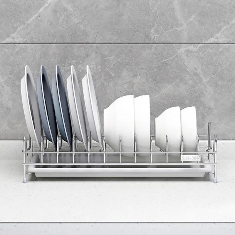 Stainless Steel Kitchen Bowl and Plate Drain Rack, Kitchen Supplies Draining Rack, Household Tableware Organizer, Plate Holder