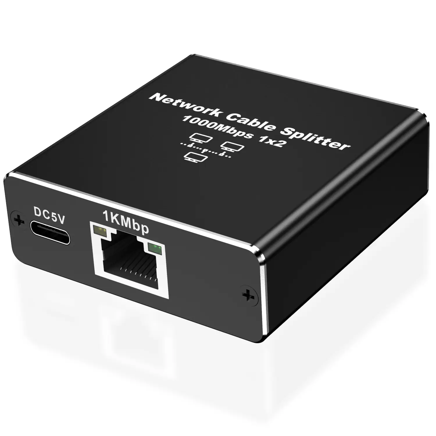 Gigabit Ethernet Splitter High Speed, 1000Mbps Ethernet Splitter 1 to 2 ...