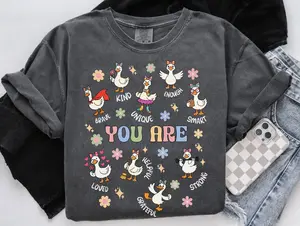 Silly Goose You Are Kind Comfort Colors Shirt, Teacher Affirmation Tee, Back to School T-Shirt, SEL Teacher Shirt, Cute Goose Shirt