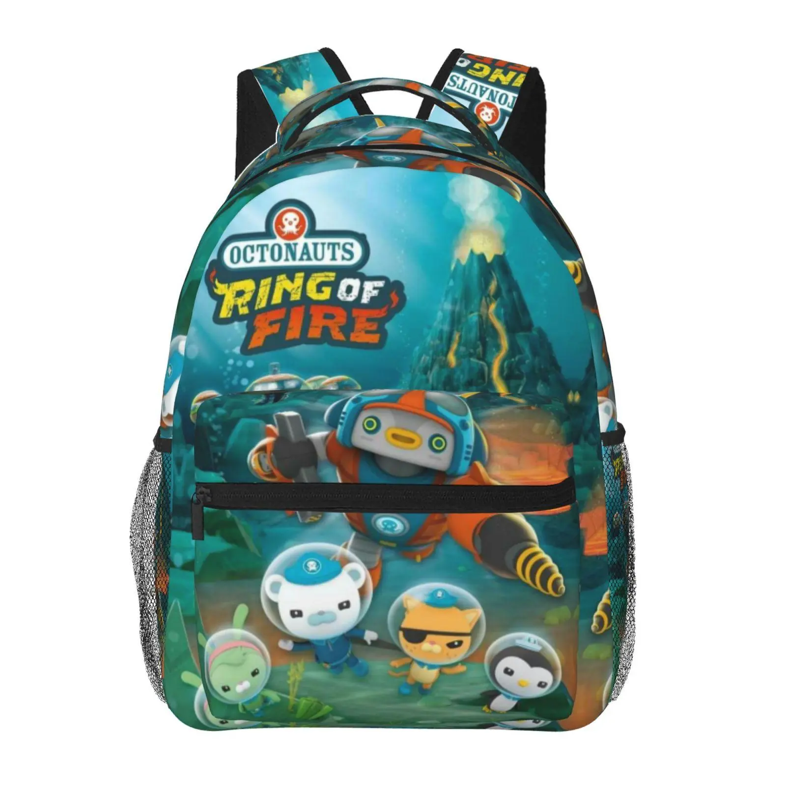 Kids’ Octonauts backpacks for school—large-capacity all-over print Octonauts laptop daypacks for daily campus use; durable, lightweight Octonauts school bags for teens and students, Polyester, Teens Fit
