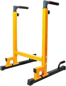 BalanceFrom Steel Frame Multi-Functional Home Gym Exercise Fitness Dip Stand Station with Adjustable Height, 500 Pound Capacity, Multiple Colors