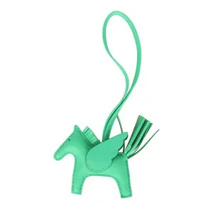 Pre-owned HERMÈS milo Bag Accessories 2020 Y stamp Pegase Rodeo Vert Comics Lambskin Bag Charm xiaotang20260308110