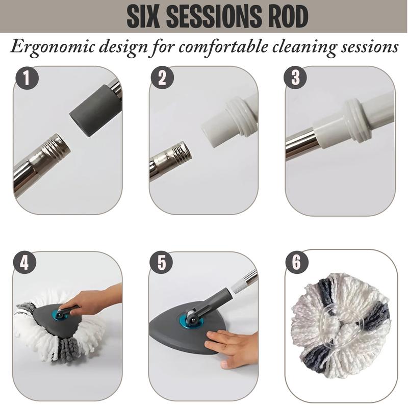 Wixany Spin Easy Mop Set with 360-Degree Rotating Mop & Bucket Set with Pedal for Self-Cleaning Effortless Cleaning