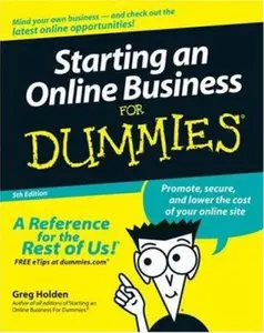 USED-Starting an Online Business For Dummies by Greg Holden (Paperback)