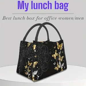 Butterfly Lunch Bag for Woman for Man Adults, Insulated Lunch Tote Lunch Box Container for Work Picnic Or Travel, Beach, Camping Unique Mother's Day Gifts