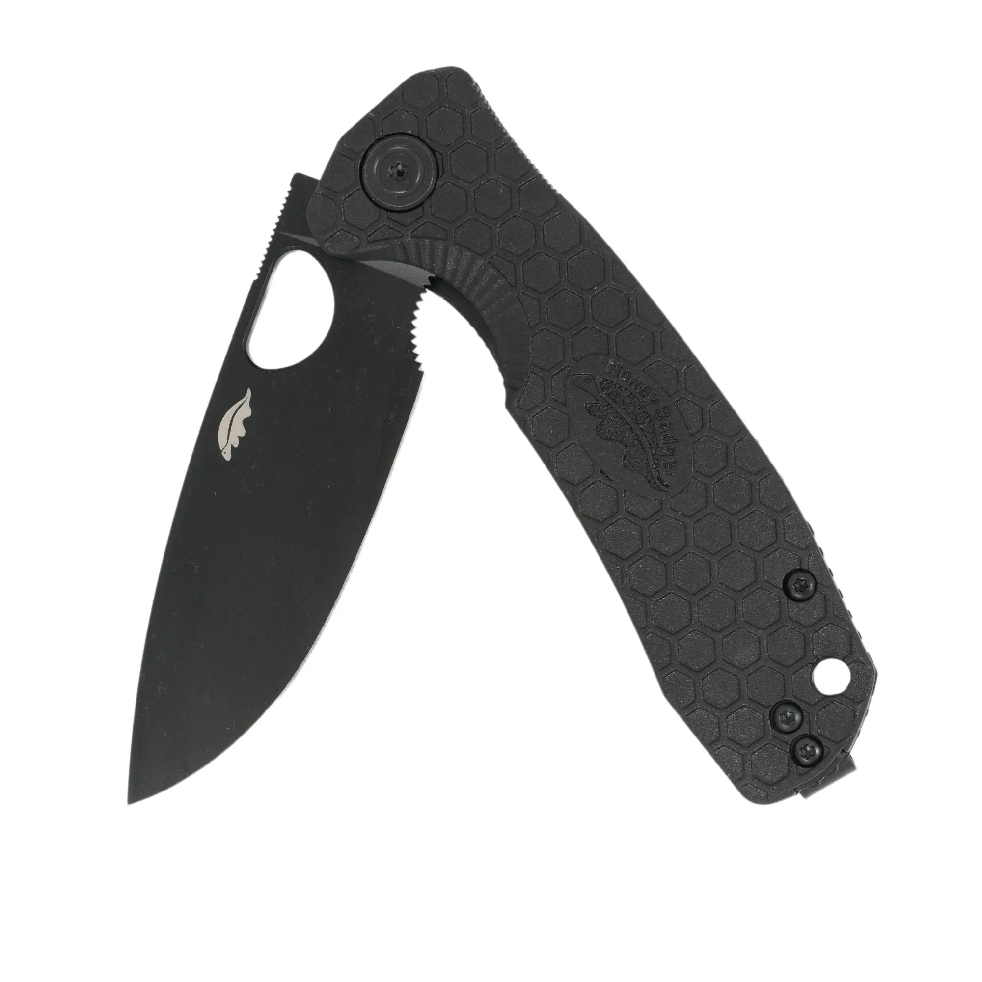 Medium Drop Point Knife - 8Cr13MoV Steel - Black Blade