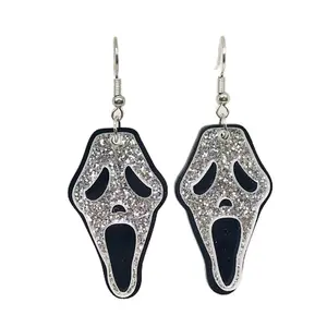 Ghost face horror earrings Halloween