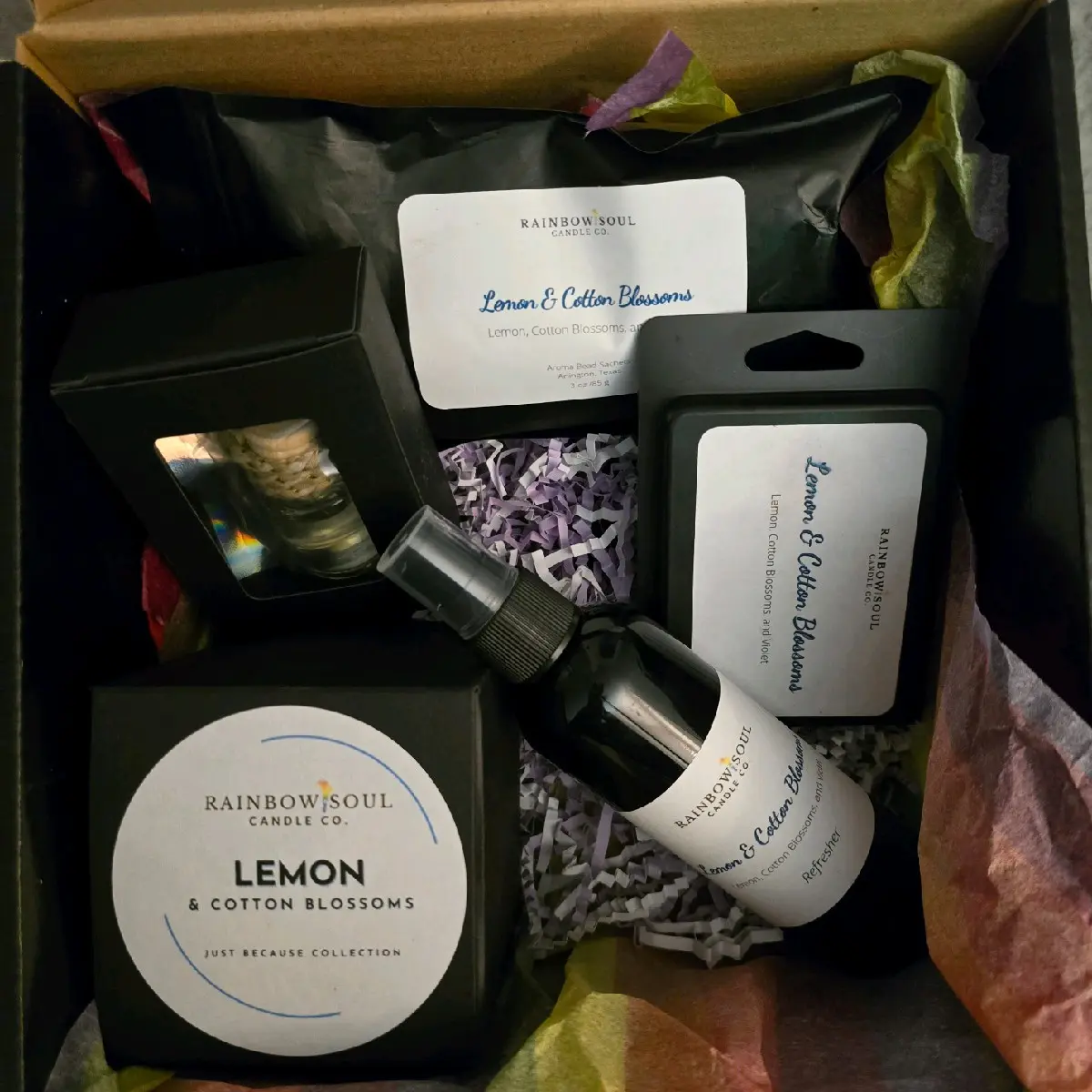 Home Fragrance Bundle Scented Candle set with 8 oz candle,  home diffuser, and Room / fabric refresher Perfume
