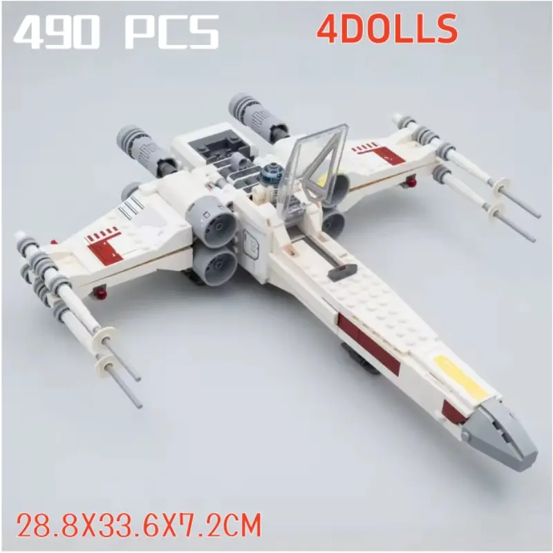 2026 New 490pcs Modular Assembly, Fun Space Plan, X-Wing Fighter Building Blocks, Adult Holiday Gift, Creative Toy Set, Spacecraft Model Kit, Spaceship Model Kit, Buildable Blocks Kit, Model Building Kits