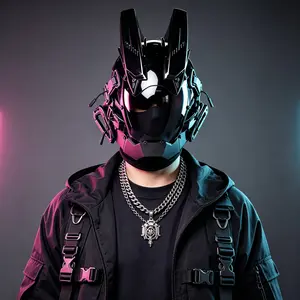 COSTRIBE Mechanical Cyberpunk Face Mask - Lightweight Futuristic Accessory for Halloween, Rave Party, Birthday (Fashion & Clothes Face Covering Accessory), Accessories