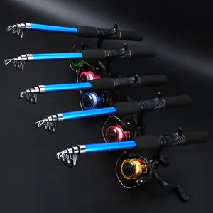 Expandable Telescopic Fishing Rod Spinning Reel Set, Portable Multi-Color Lure Pole, Lightweight Durable Freshwater Saltwater Use, Beginner Anglers Gear