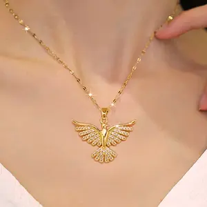 Phoenix Bird Stainless Steel Necklace – Timeless Jewelry for Her