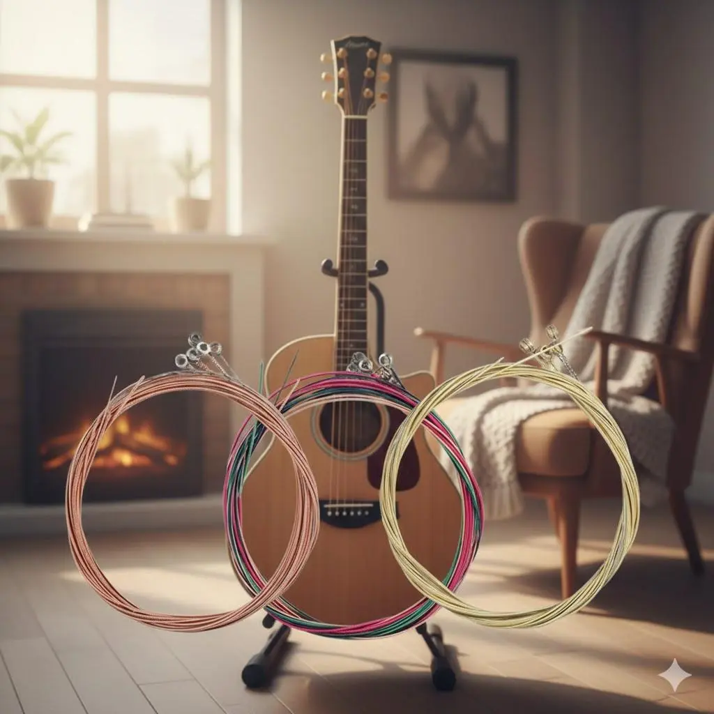 Premium Phosphor Bronze Acoustic Guitar Strings Set - High Quality Upgrade, Durable & Break-Resistant for Clear Sound, Ideal for Dorm, Stage & Multiple Scenes.