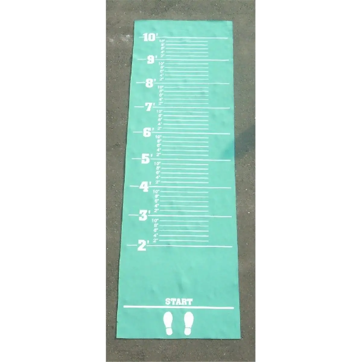 EVERRICH Long Jump Mat, Polyester Standing Jump Training Mat with Inch Markings, 8 ft x 30 in for Charting Individual and Class Progress, Measures By Inches